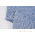 Tissu de couverture de flanelle à 100% polyester Jacquard